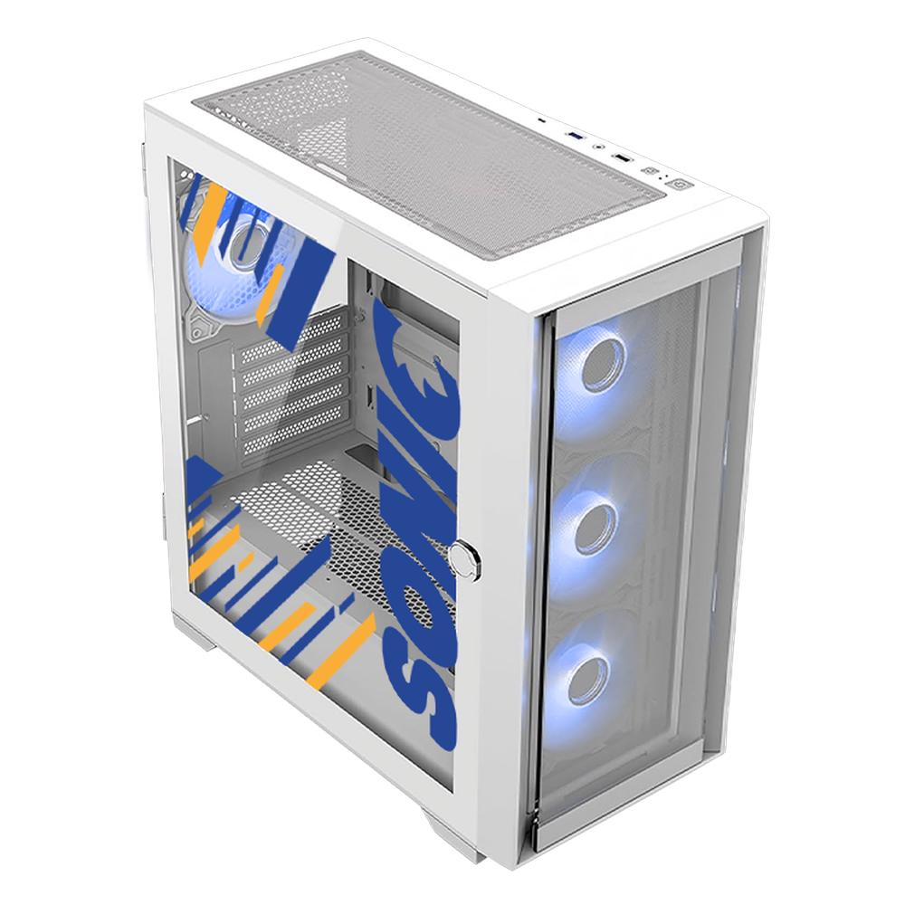 Foto 6 pulgar | Gabinete Gamer Xtreme Pc Gaming Sonic Edition Micro Torre Micro Atx 4 Fan Usb-c Cristal Templado Argb Blanco