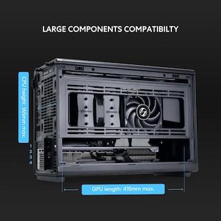 Foto 2 | Chasis Lian Li A3x-wd Micro Form Factor De 26,3 L Sin Ventiladores, Color Negro - Venta Internacional.