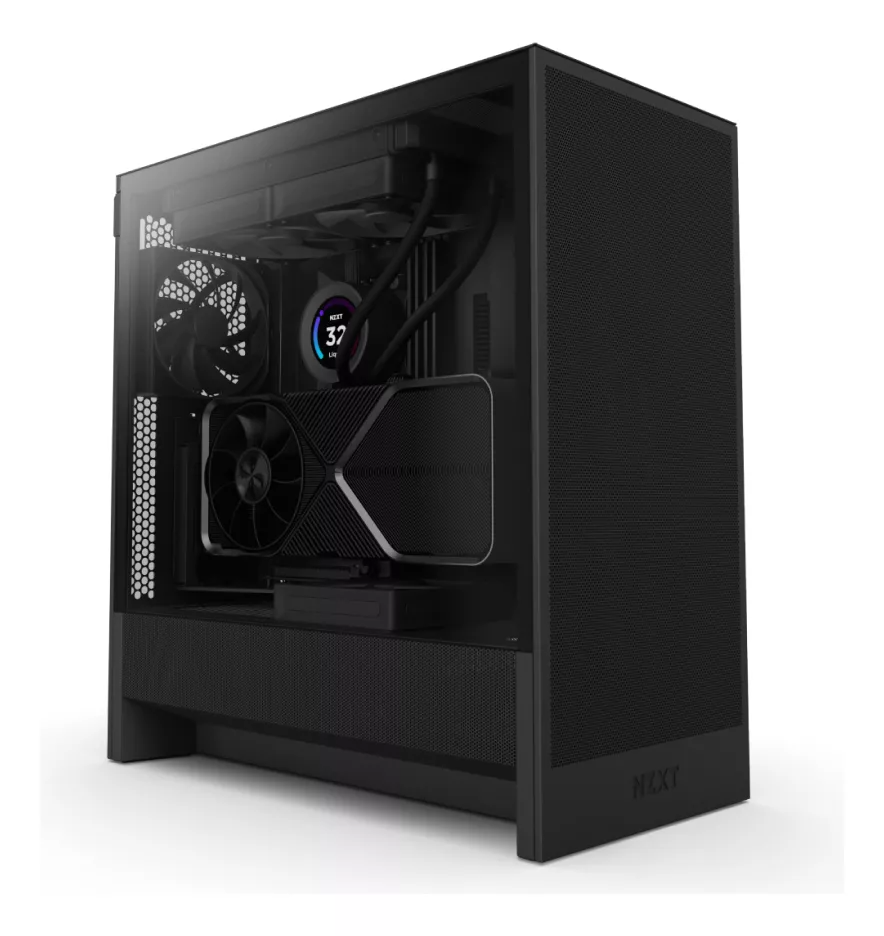 Foto 2 pulgar | Gabinete Nzxt H5 Flow Edition Negro Atx S/fuente Cristal