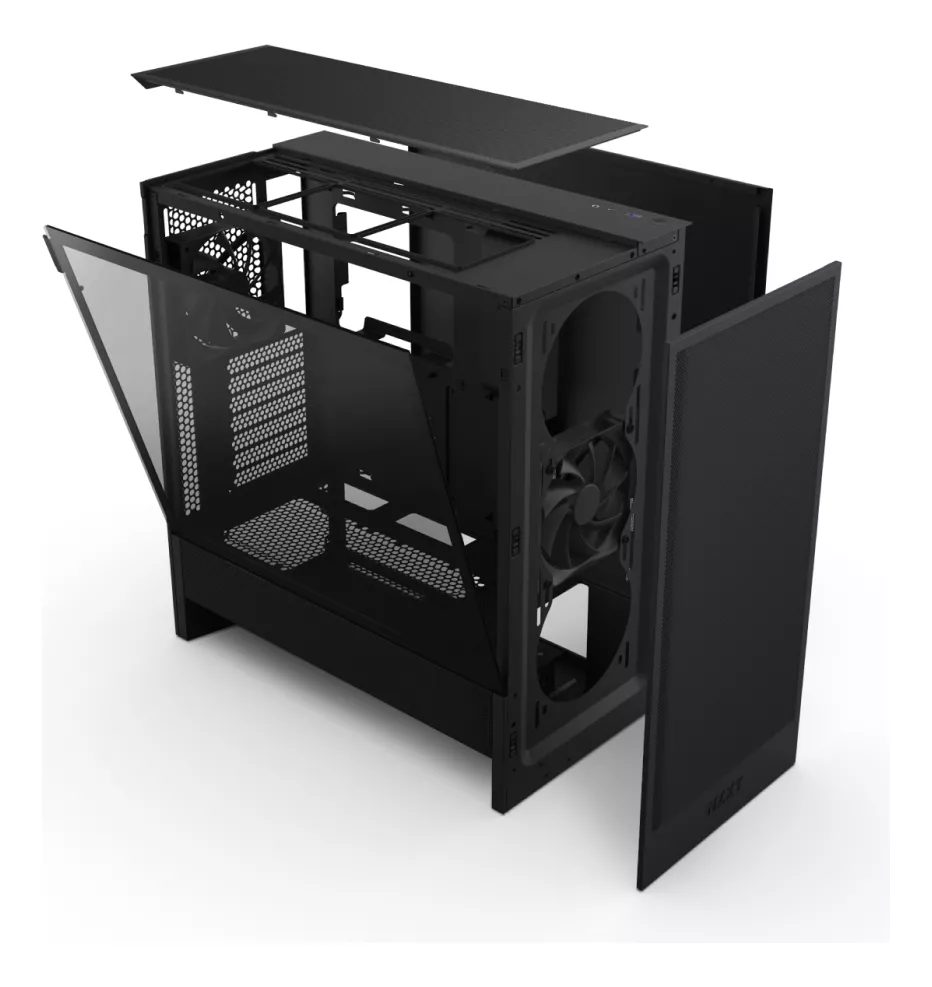 Foto 6 pulgar | Gabinete Nzxt H5 Flow Edition Negro Atx S/fuente Cristal