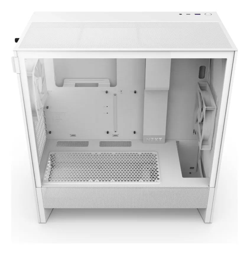 Foto 4 pulgar | Gabinete Nzxt H5 Flow Edition Blanca Atx S/fuente Cristal Templado