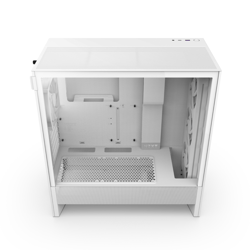 Foto 4 pulgar | Gabinete Nzxt H5 Flow Rgb Edition Blanco Atx S/fuente