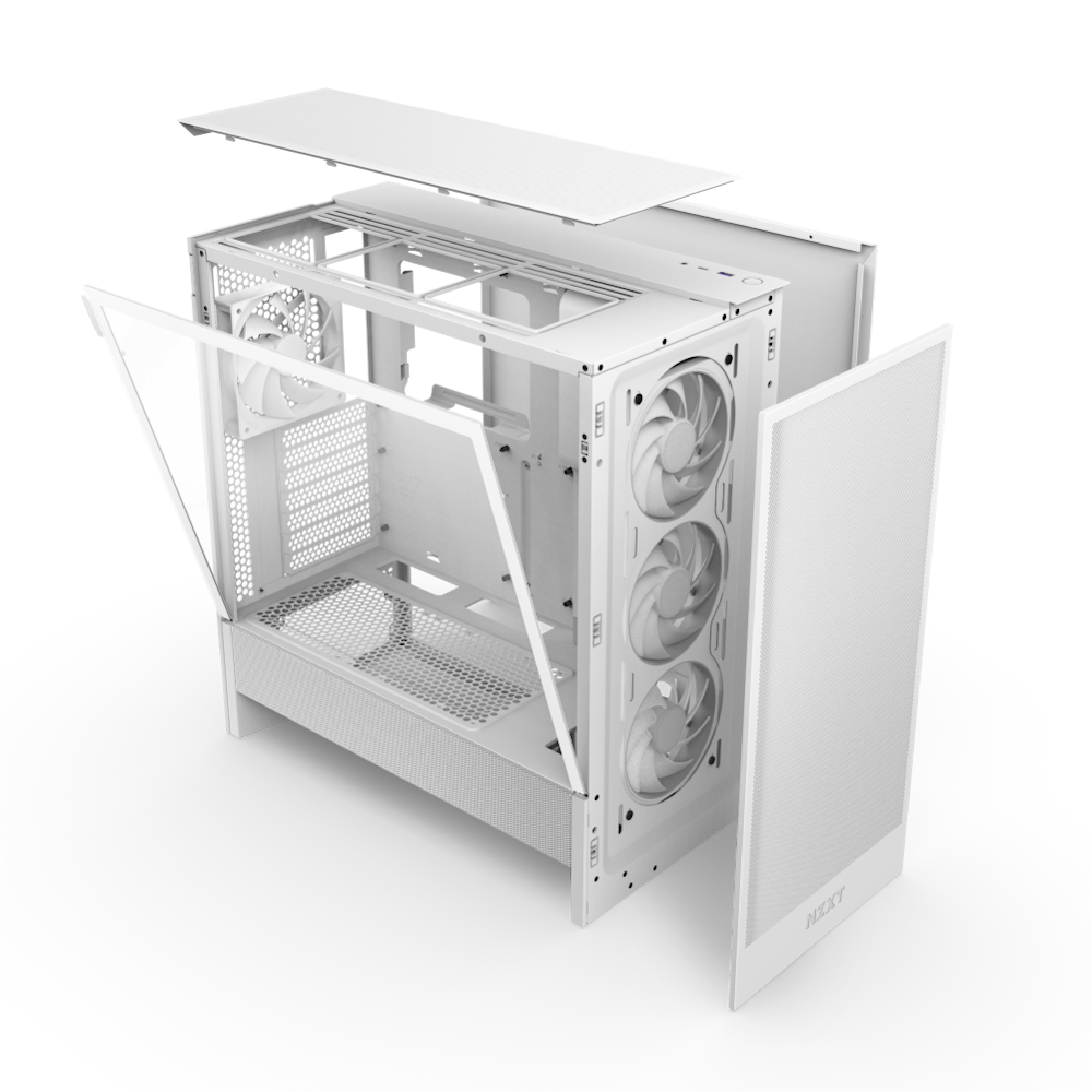 Foto 6 pulgar | Gabinete Nzxt H5 Flow Rgb Edition Blanco Atx S/fuente