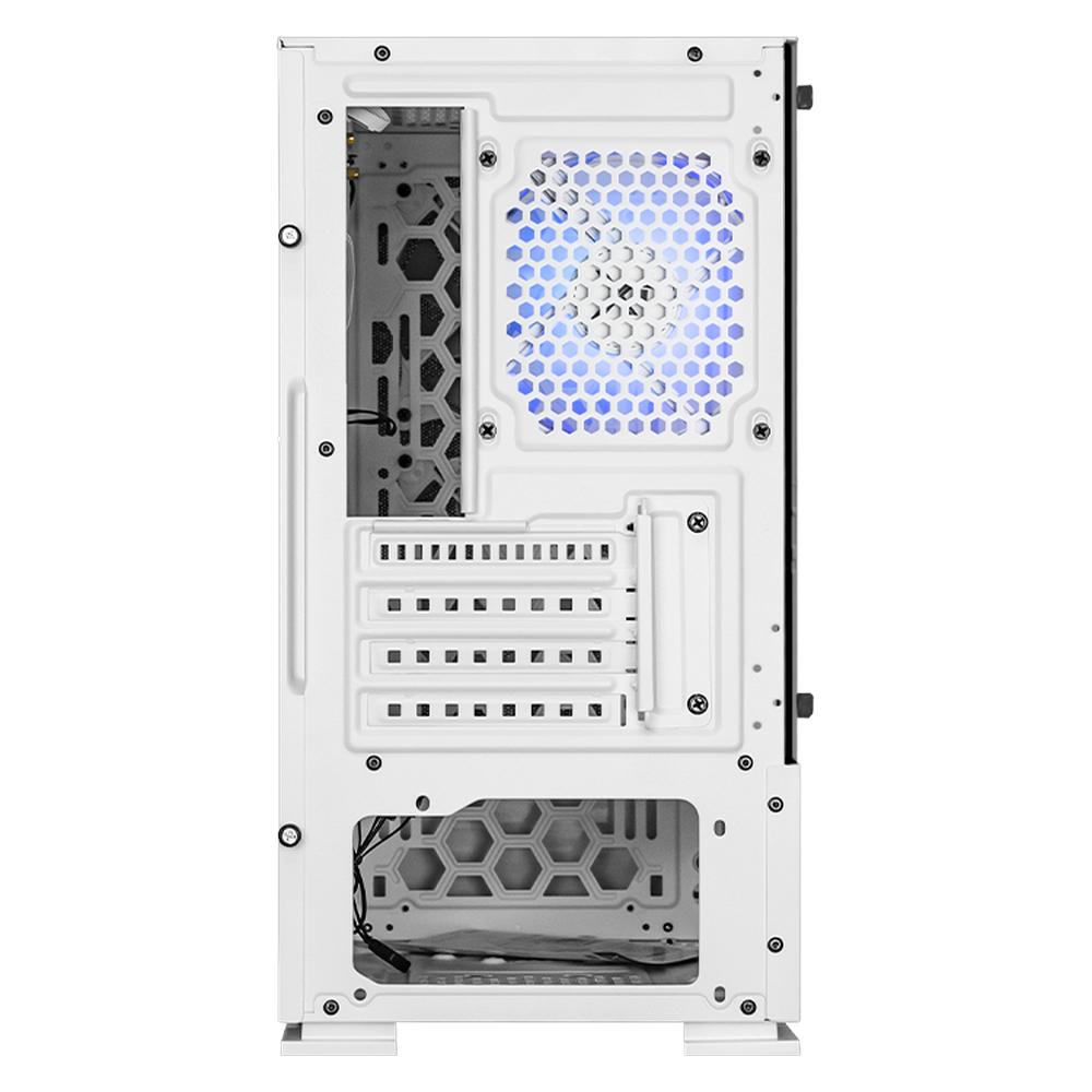 Foto 5 pulgar | Gabinete Gamer Xtreme Pc Gaming Air Flow Micro Torre Micro Atx 3 Fan Mesh Cristal Templado Argb Blanco