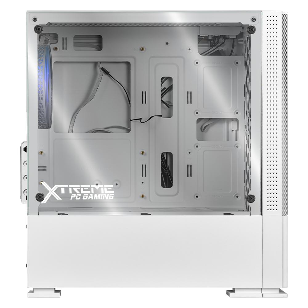 Foto 6 pulgar | Gabinete Gamer Xtreme Pc Gaming Air Flow Micro Torre Micro Atx 3 Fan Mesh Cristal Templado Argb Blanco