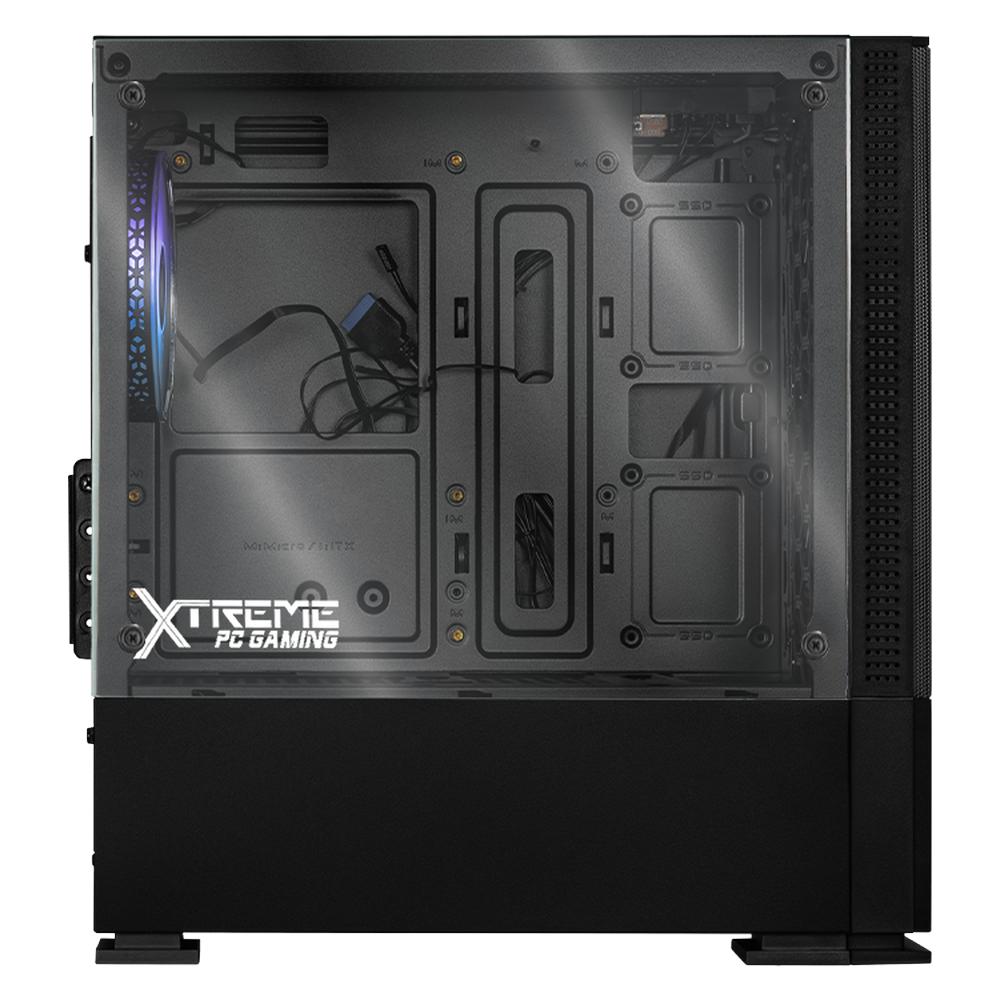 Foto 6 pulgar | Gabinete Gamer Xtreme Pc Gaming Air Flow Micro Torre Micro Atx 3 Fan Mesh Cristal Templado Argb Negro