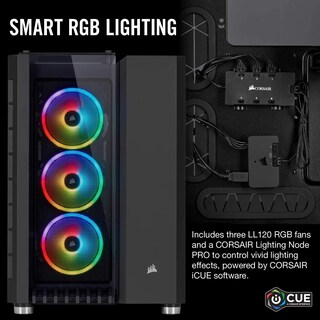 Foto 4 | Funda Para Pc Corsair Crystal Series 680x Rgb De Alto Flujo De Aire Negra - Venta Internacional.