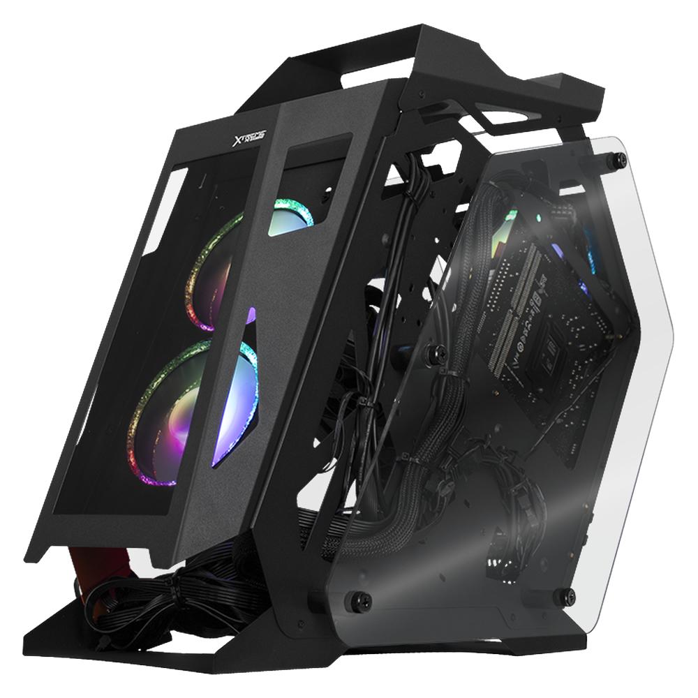 Foto 4 | Gabinete Gamer Xtreme Pc Gaming Micro Torre Micro Atx 3 Fan Cristal Templado Argb