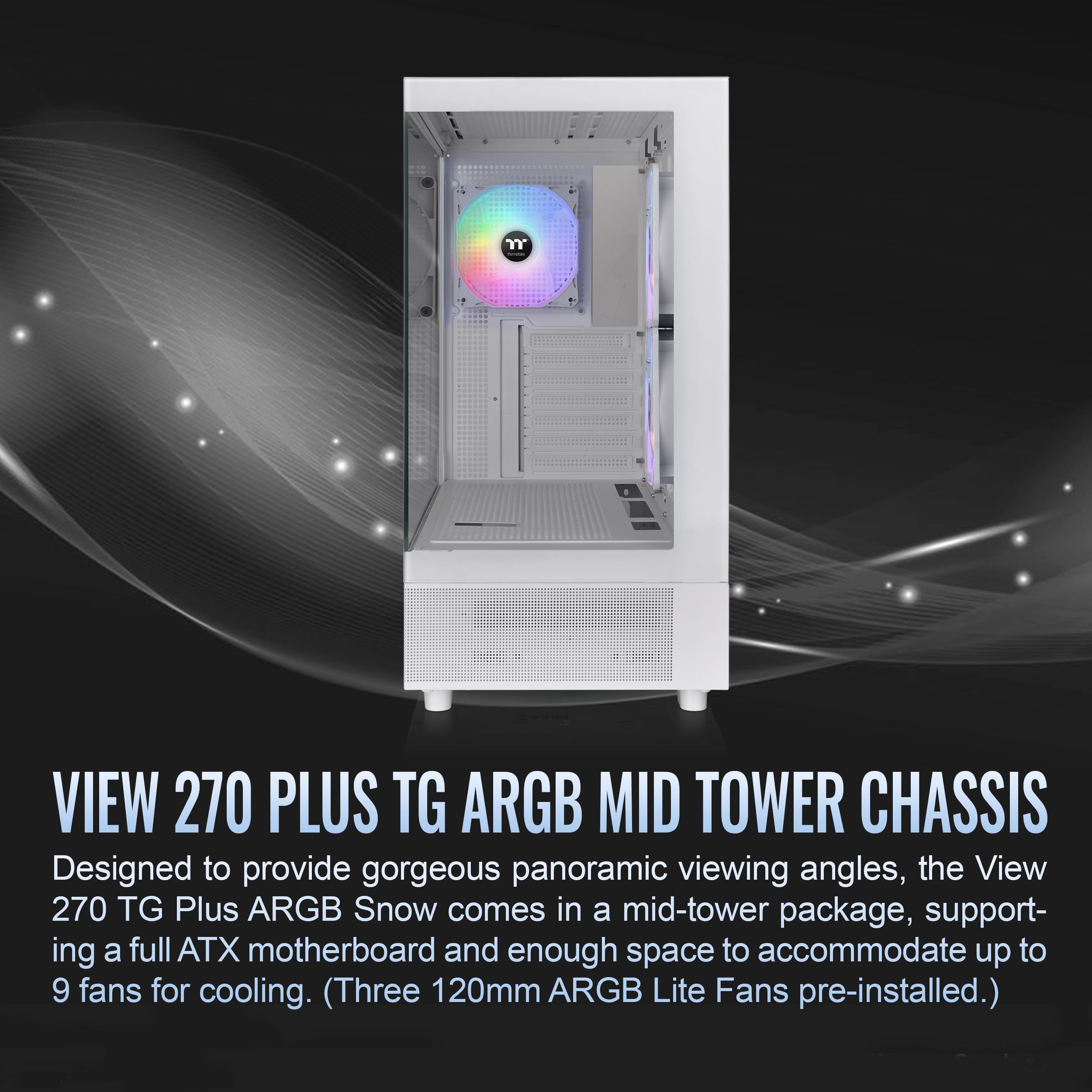 Foto 3 pulgar | Case Thermaltake View 270 Plus Tg Argb Snow Mid-tower E-atx - Venta Internacional.