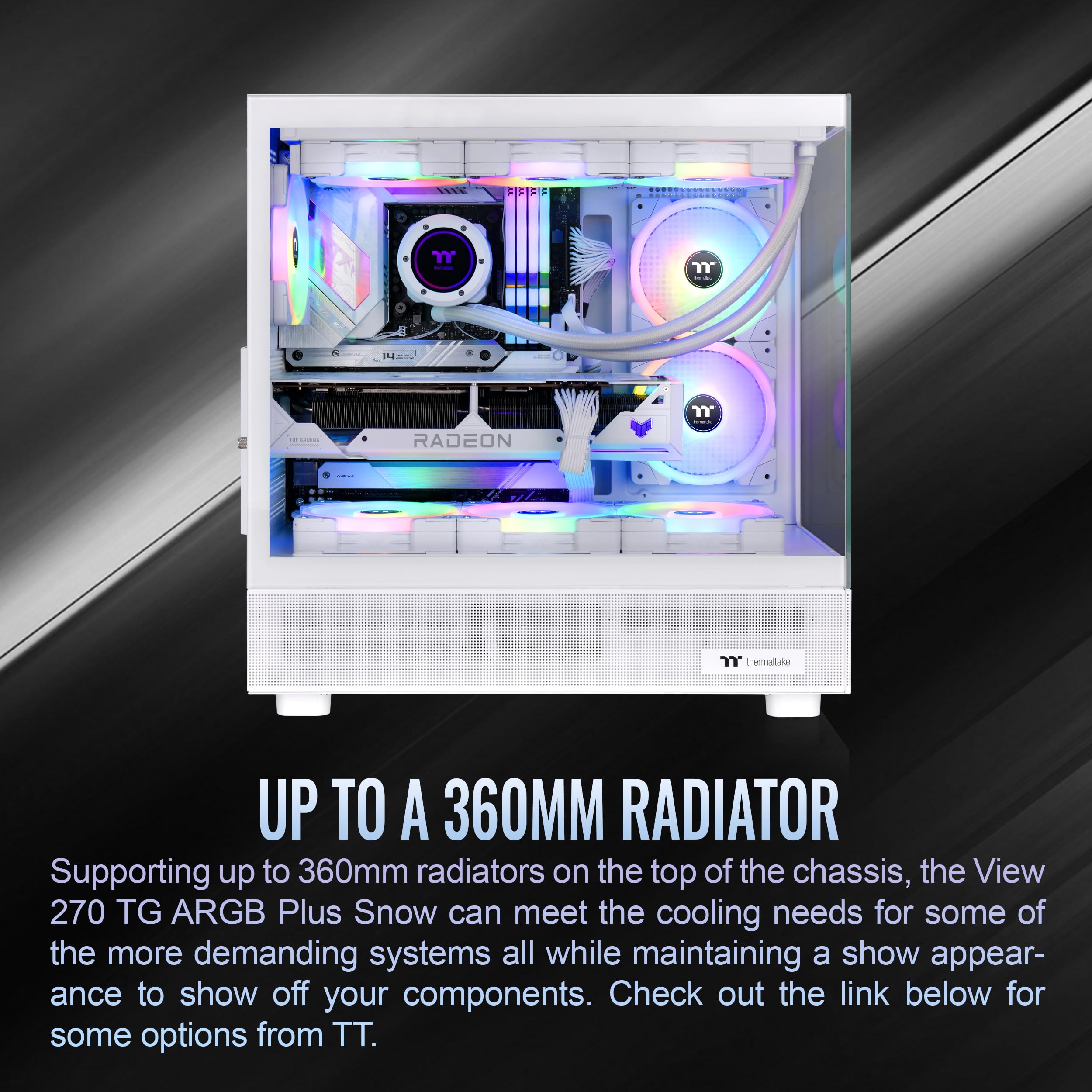 Foto 5 pulgar | Case Thermaltake View 270 Plus Tg Argb Snow Mid-tower E-atx - Venta Internacional.