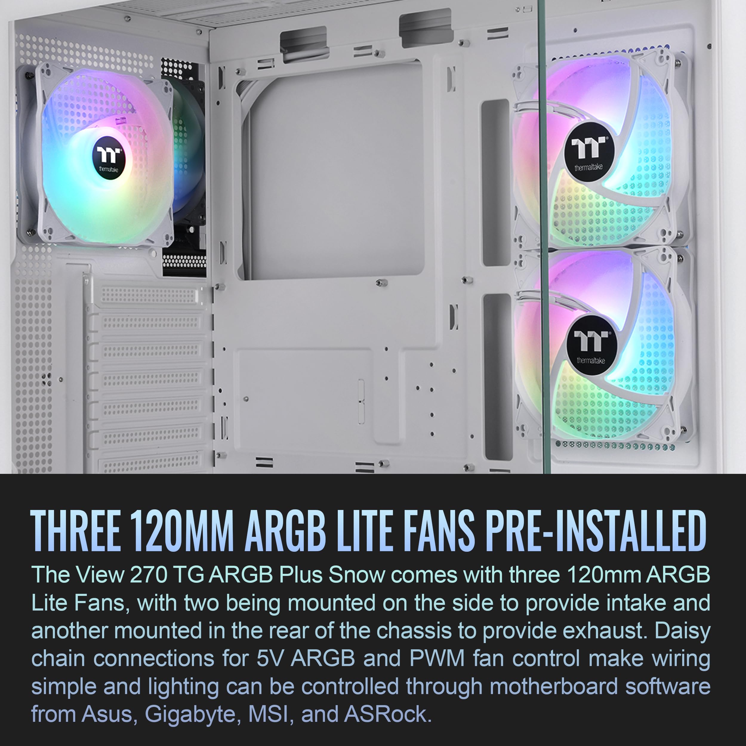 Foto 6 pulgar | Case Thermaltake View 270 Plus Tg Argb Snow Mid-tower E-atx - Venta Internacional.