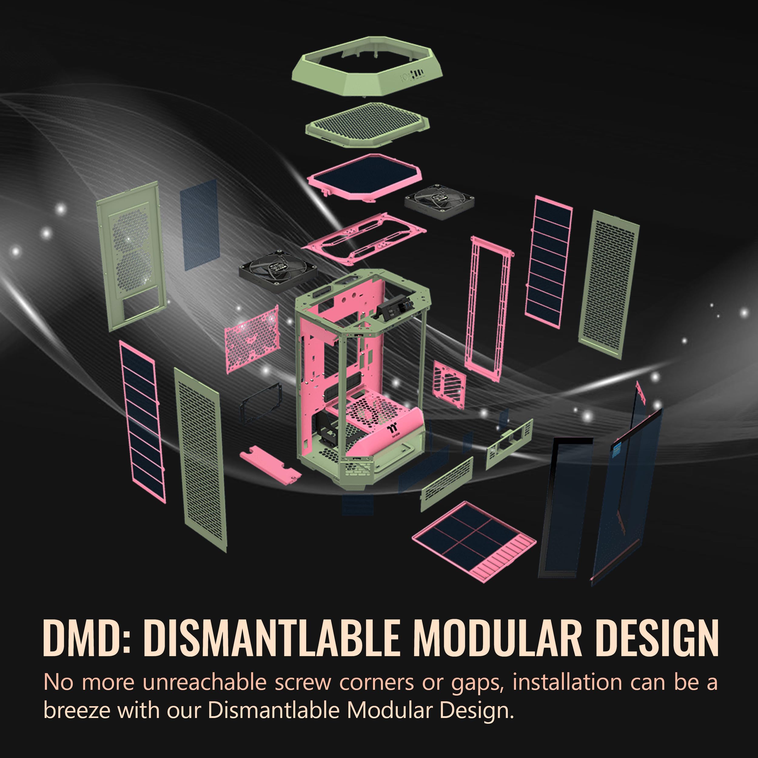 Foto 6 | Funda Thermaltake Tower 300, Edición De Verano, Color Ciruela Matcha - Venta Internacional.