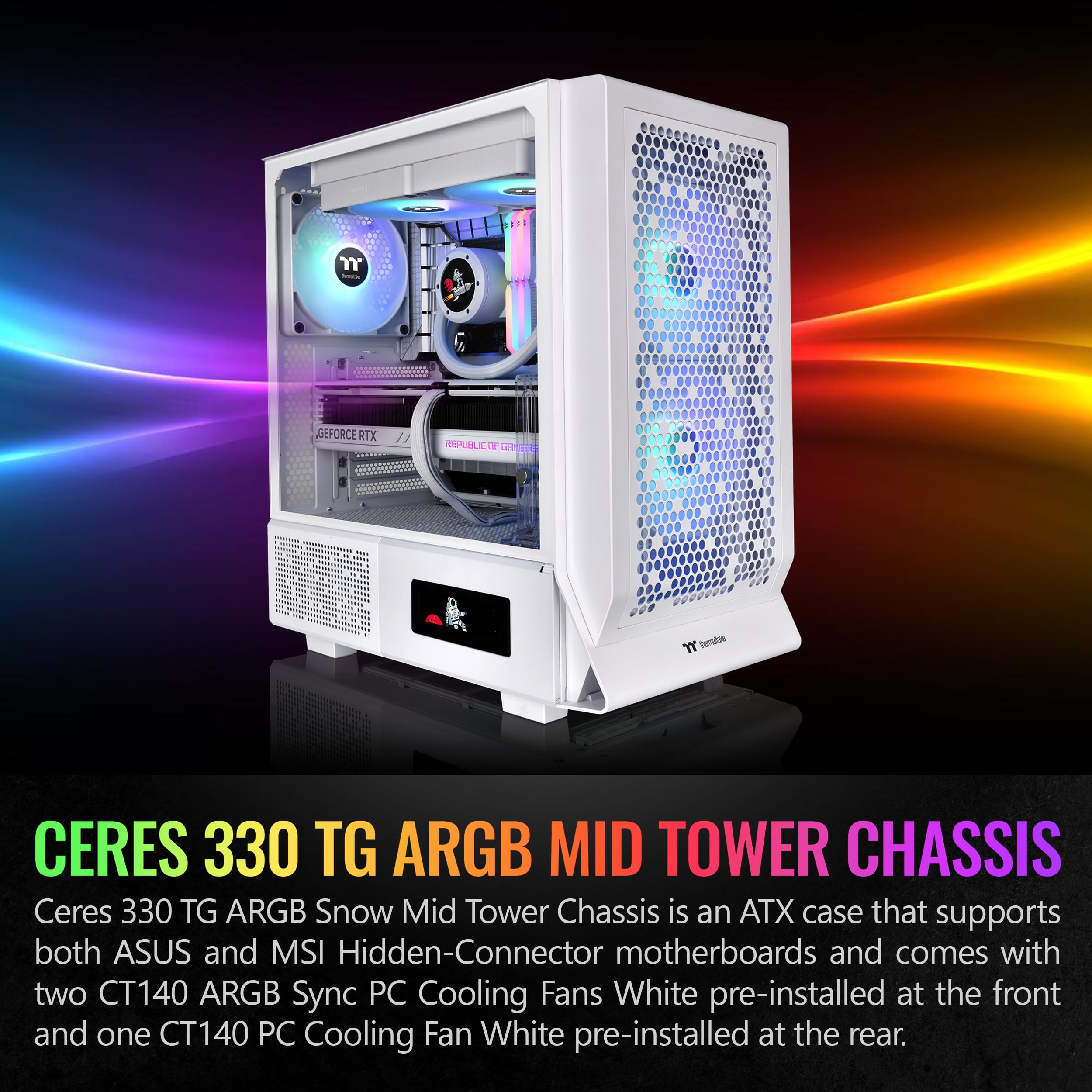 Foto 3 pulgar | Case Thermaltake Ceres 330 Tg Argb Snow Midtower E-atx - Venta Internacional.