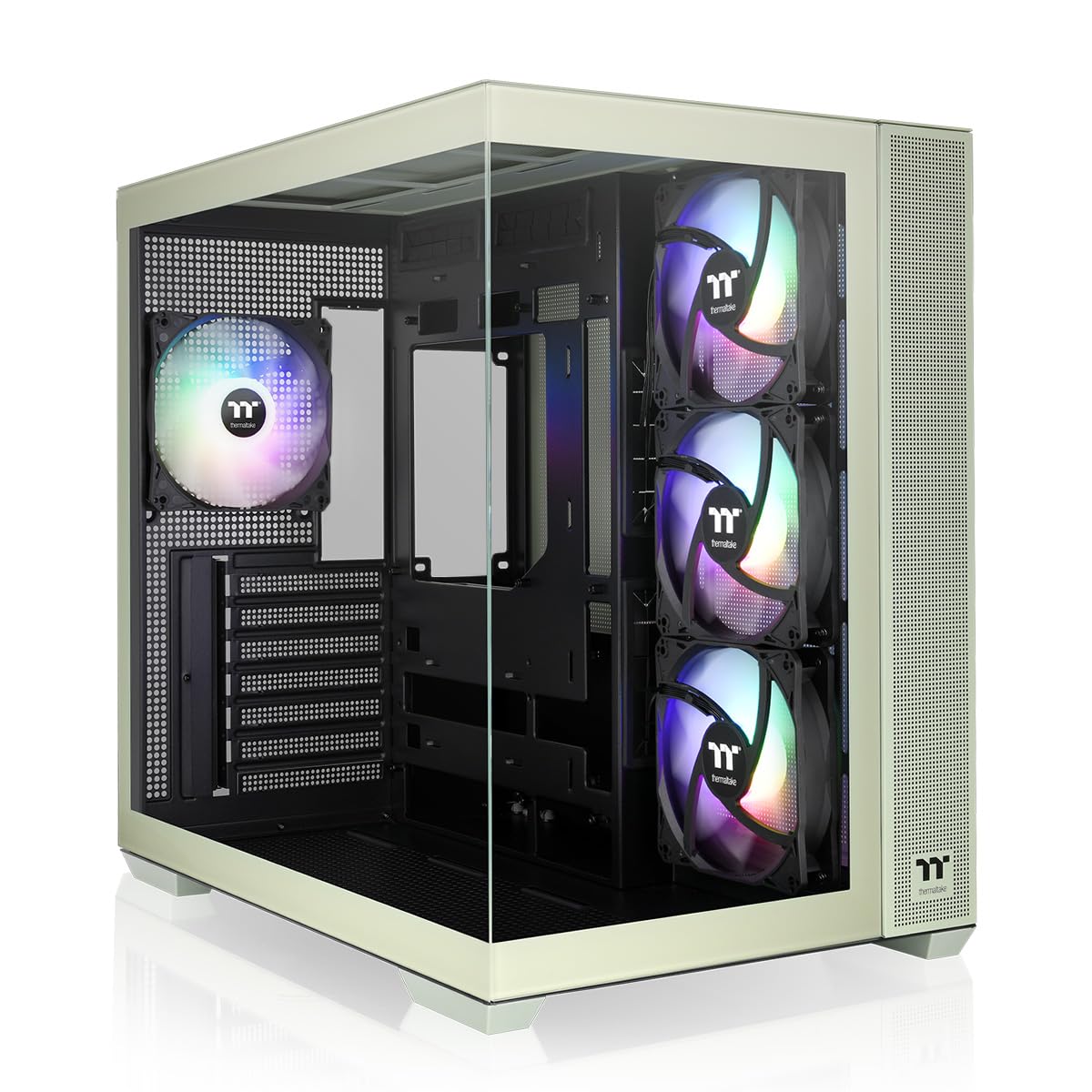 Foto 2 pulgar | Funda Thermaltake View 380 Tg Argb Verde Matcha Atx - Venta Internacional.