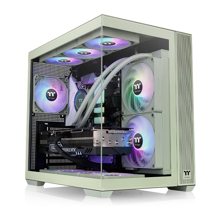 Foto 4 pulgar | Funda Thermaltake View 380 Tg Argb Verde Matcha Atx - Venta Internacional.