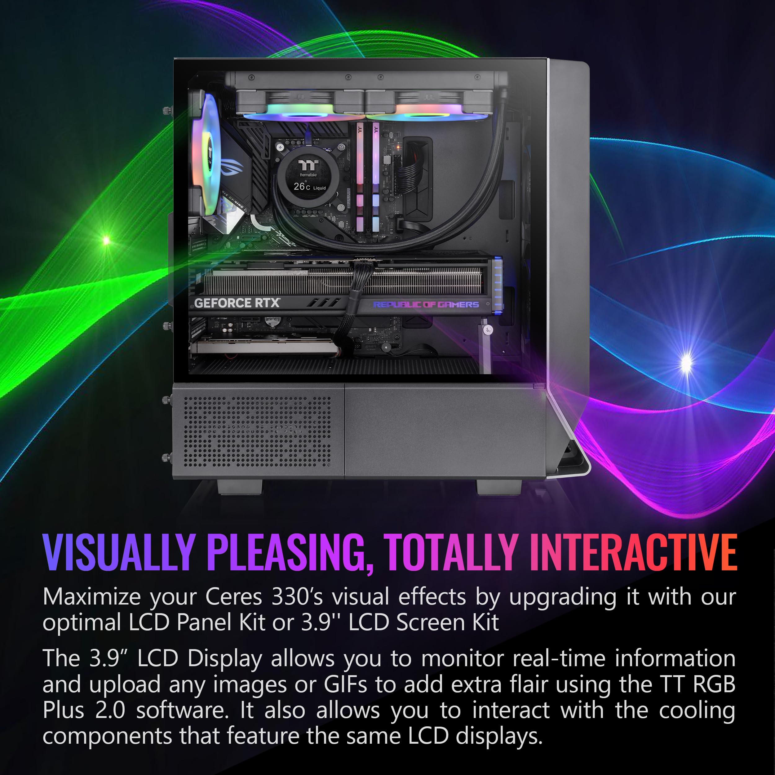 Foto 6 pulgar | Funda Thermaltake Ceres 330 Tg Argb Negra Mid Tower E-atx - Venta Internacional.