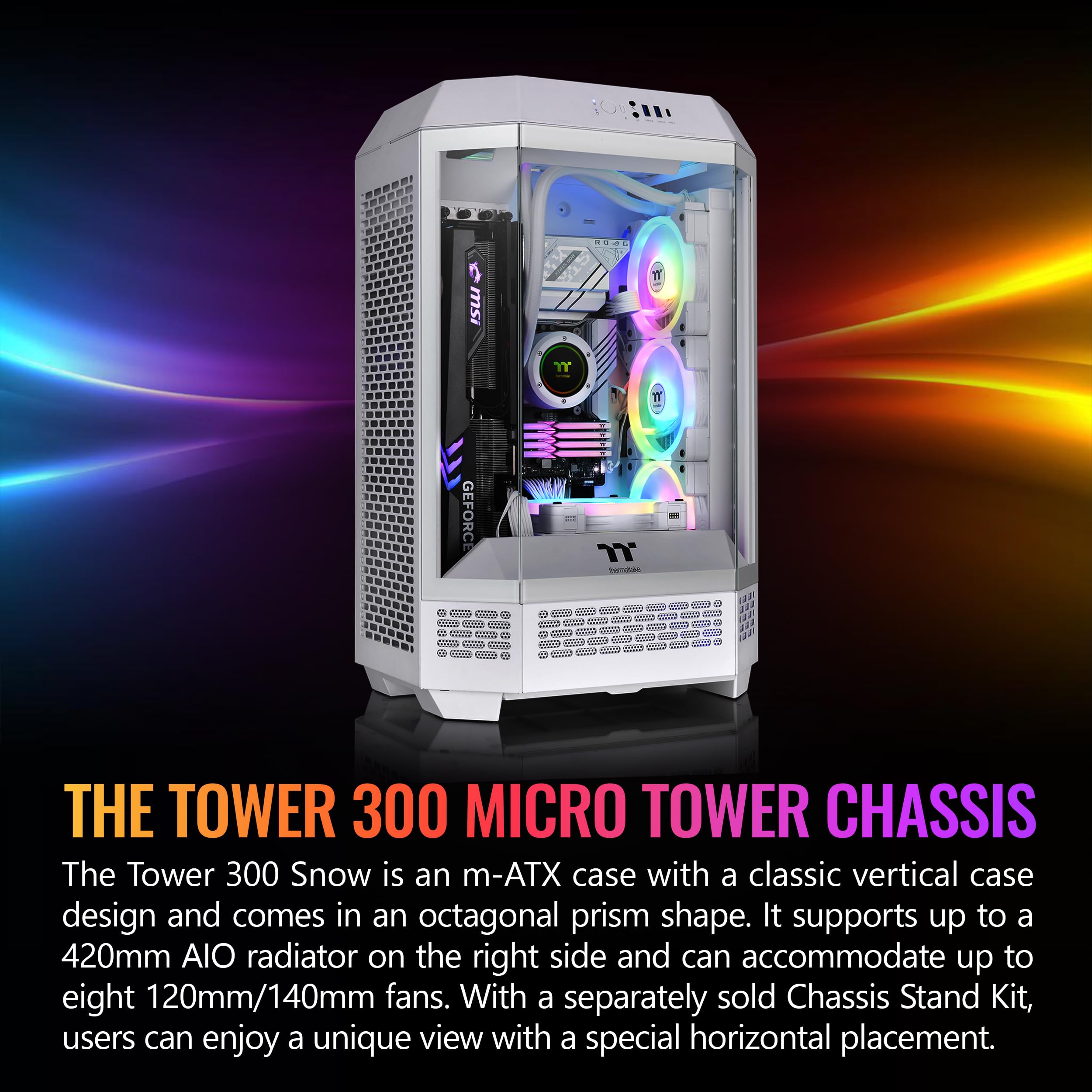 Foto 3 pulgar | Micro-atx Para Nieve Case Thermaltake Tower 300 Con Ventilador De 2 X 140 Mm - Venta Internacional.