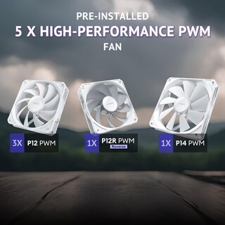 Foto 5 | Estuche Para Pc Antec Flux Wood, Blanco, Alto Flujo De Aire, E-atx, Tipo C - Venta Internacional.