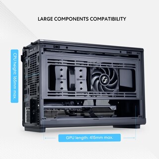 Foto 2 | Chasis Lian Li A3x.us Micro Form Factor 26,3 L Negro - Venta Internacional.
