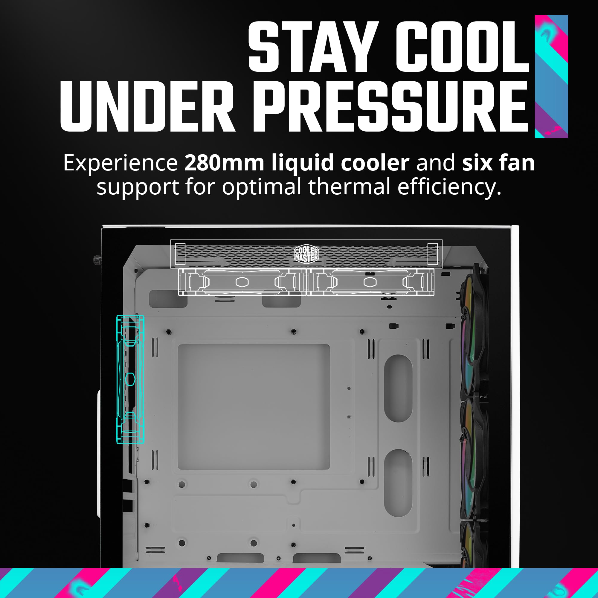 Foto 2 | Funda Para Pc Cooler Master Elite 301 Blanca Micro-atx Con Vidrio Templado - Venta Internacional.