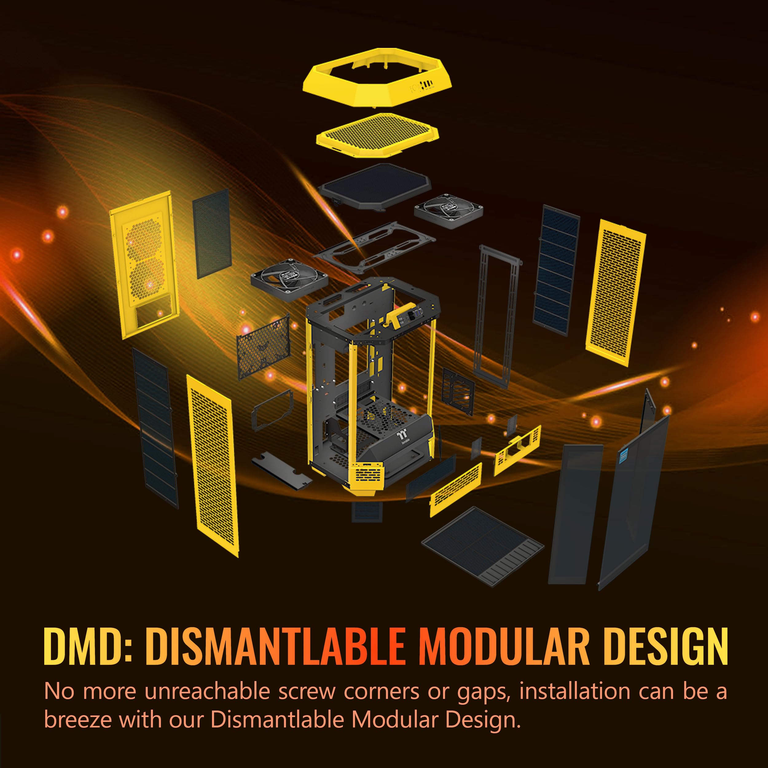 Foto 6 | Micro-atx Case Thermaltake Tower 300 Bumblebee Con Ventilador De 2 X 140 Mm - Venta Internacional.