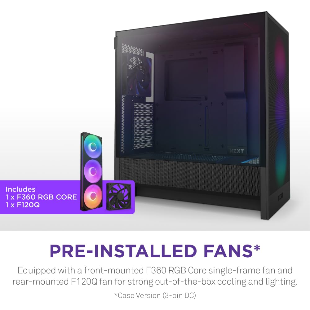 Foto 7 pulgar | Funda Para Videojuegos Para Pc Nzxt H5 Flow Rgb 2024 Atx Mid-tower Negra - Venta Internacional.