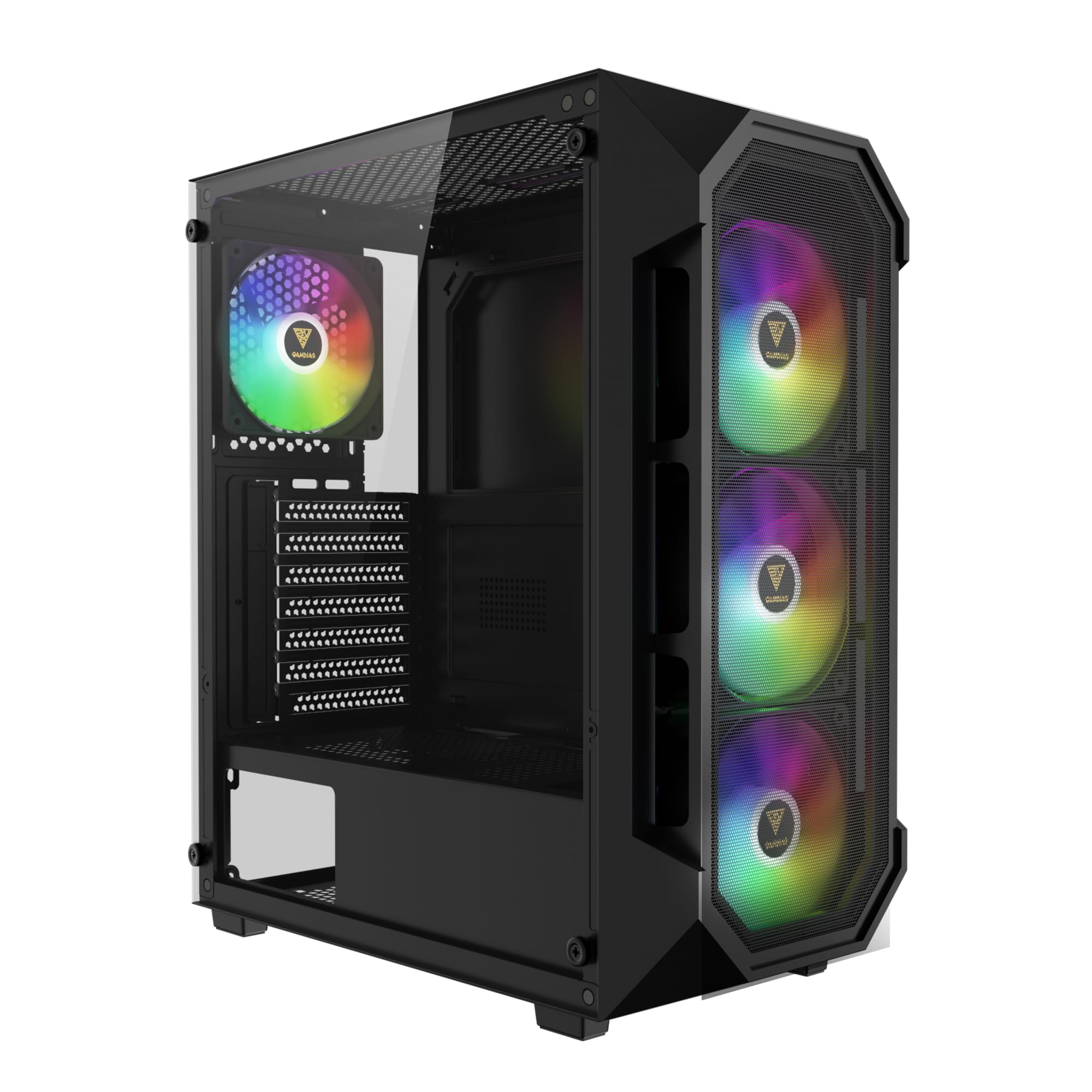Funda Para Pc Gamdias Atx Mid Tower De Vidrio Templado Con 4 Ventiladores De 120 Mm - Venta Internacional.