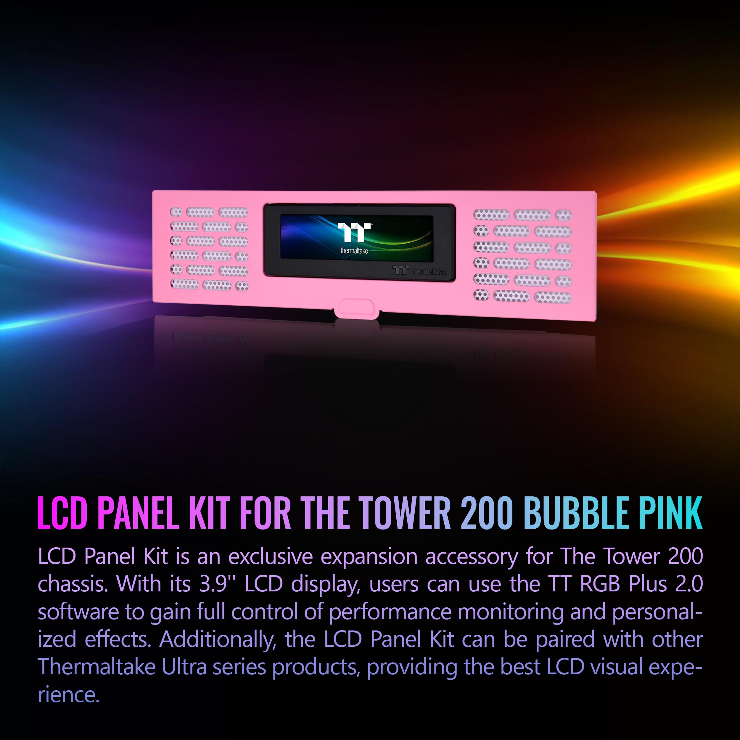 Foto 3 pulgar | Kit De Paneles Lcd Thermaltake Tower 200 Series Bubble Pink - Venta Internacional.