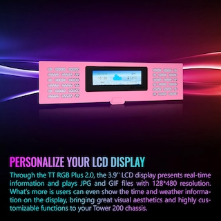 Foto 4 | Kit De Paneles Lcd Thermaltake Tower 200 Series Bubble Pink - Venta Internacional.