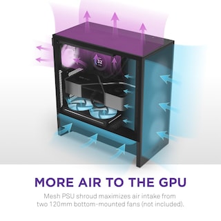 Foto 3 | Funda Para Videojuegos Para Pc Nzxt H5 Flow 2024 Atx Mid-tower Negra - Venta Internacional.