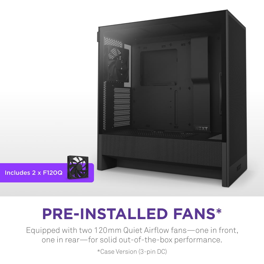 Foto 7 pulgar | Funda Para Videojuegos Para Pc Nzxt H5 Flow 2024 Atx Mid-tower Negra - Venta Internacional.