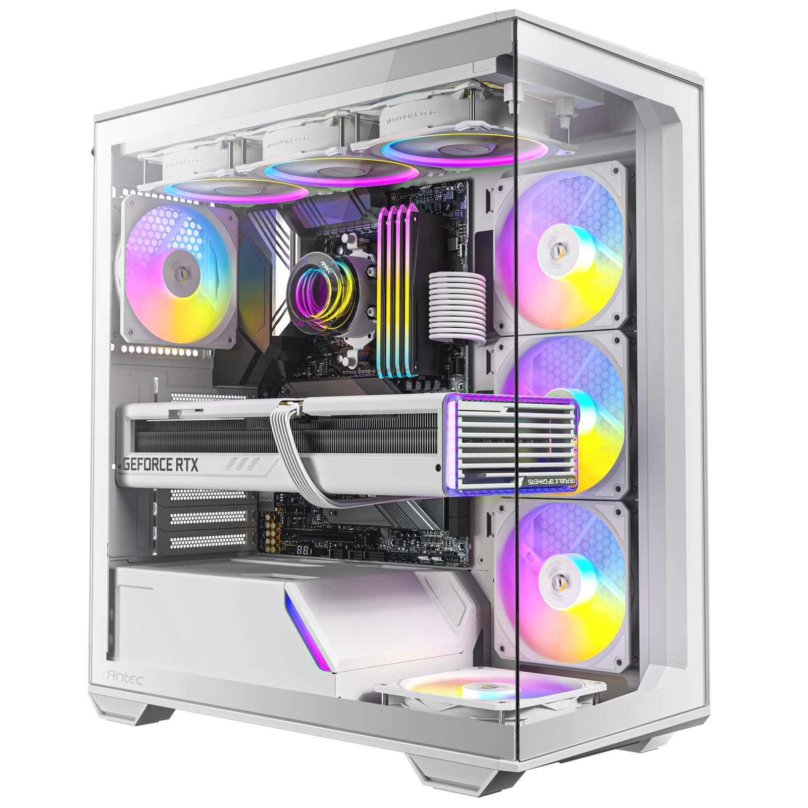 Foto 1 | Funda Para Pc Antec C3 Argb Blanca Mid-tower Atx Con 4 Ventiladores Y Tipo C - Venta Internacional.
