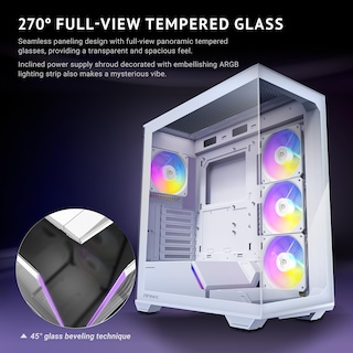 Foto 2 | Funda Para Pc Antec C3 Argb Blanca Mid-tower Atx Con 4 Ventiladores Y Tipo C - Venta Internacional.