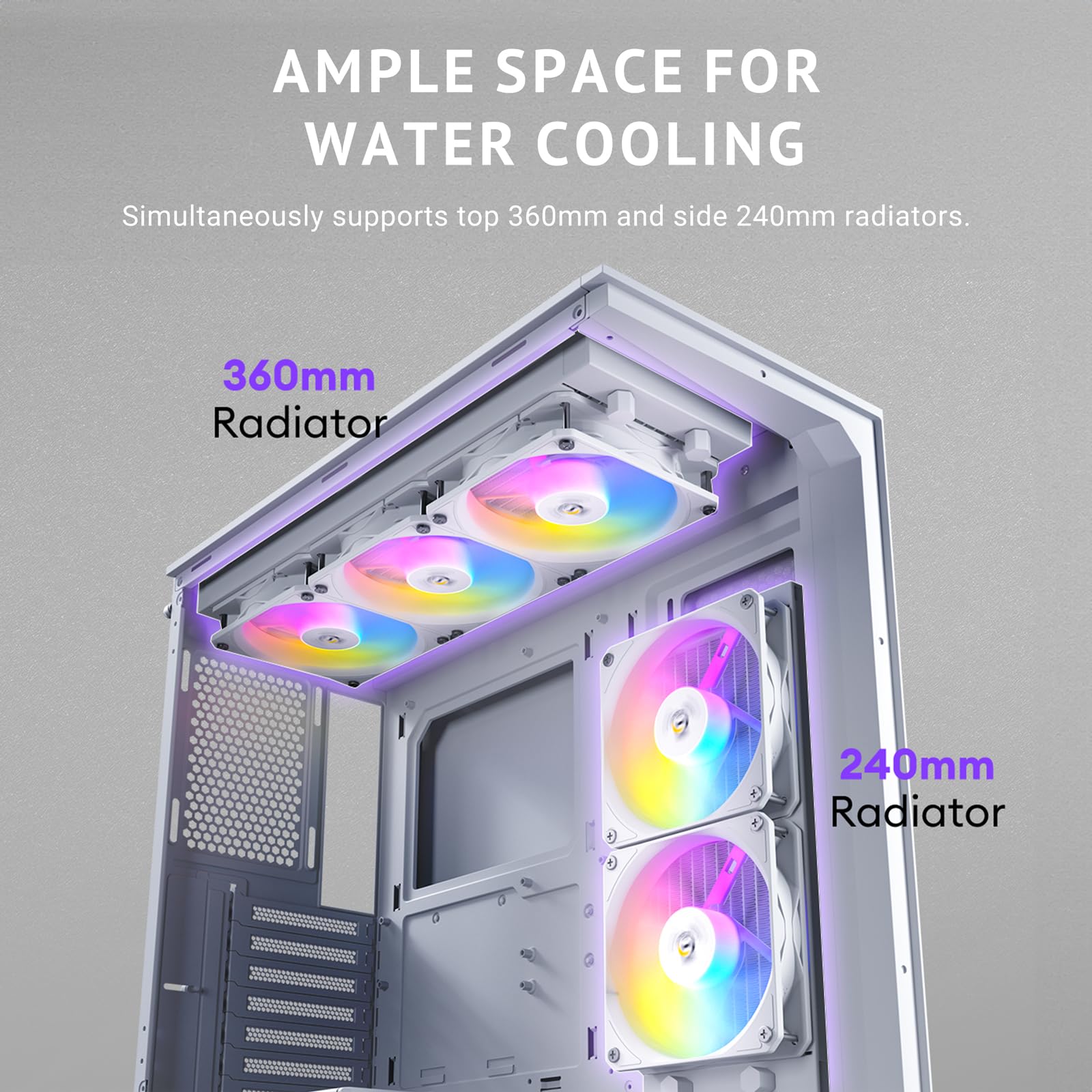 Foto 6 | Funda Para Pc Antec C3 Argb Blanca Mid-tower Atx Con 4 Ventiladores Y Tipo C - Venta Internacional.