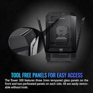 Foto 5 | Micro-atx Negro Case Thermaltake Tower 300 Con Ventilador De 2 X 140 Mm - Venta Internacional.
