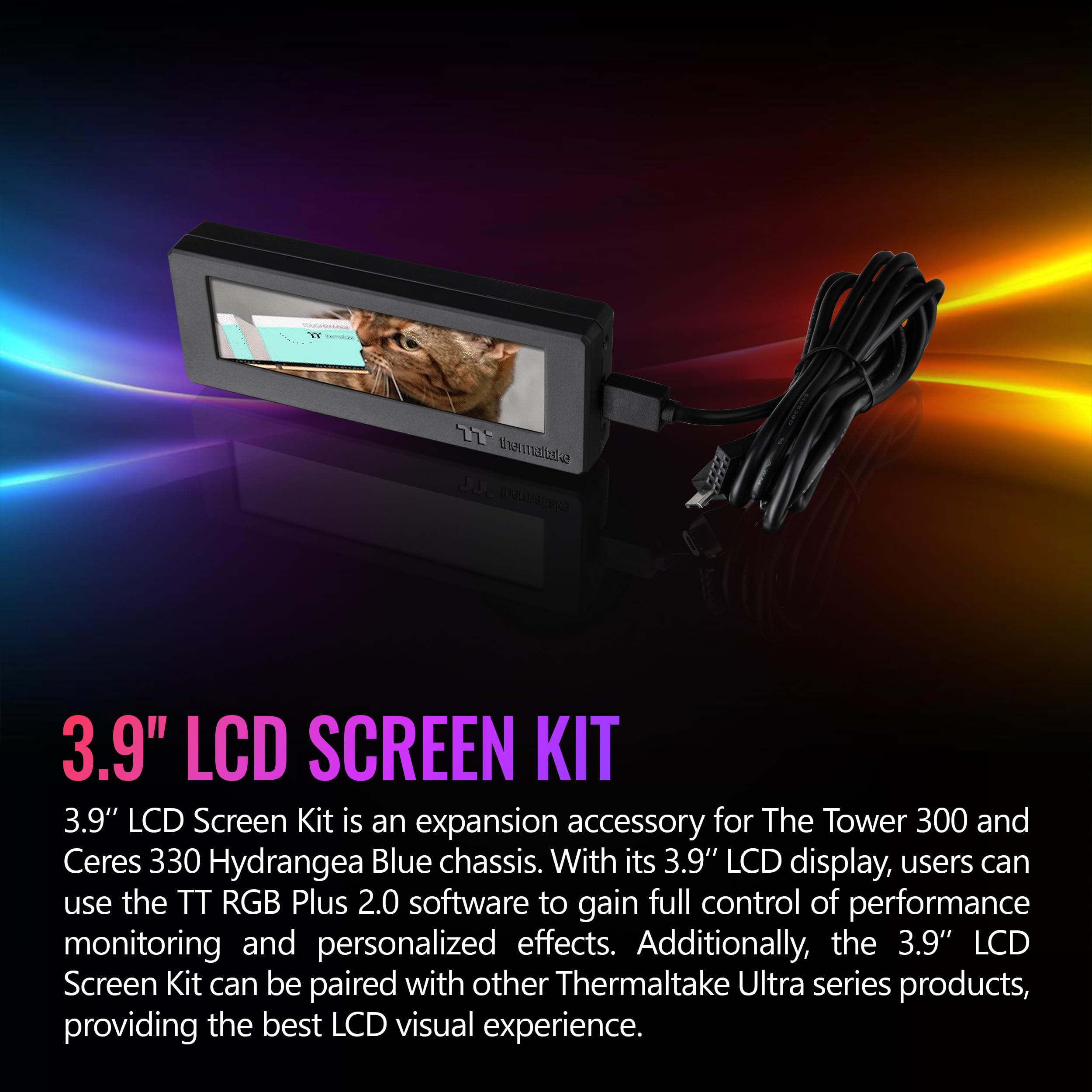 Foto 2 | Kit De Paneles Lcd Thermaltake Tower Serie 300/600 Con Pantalla Lcd De 3,9 Pulgadas - Venta Internacional.