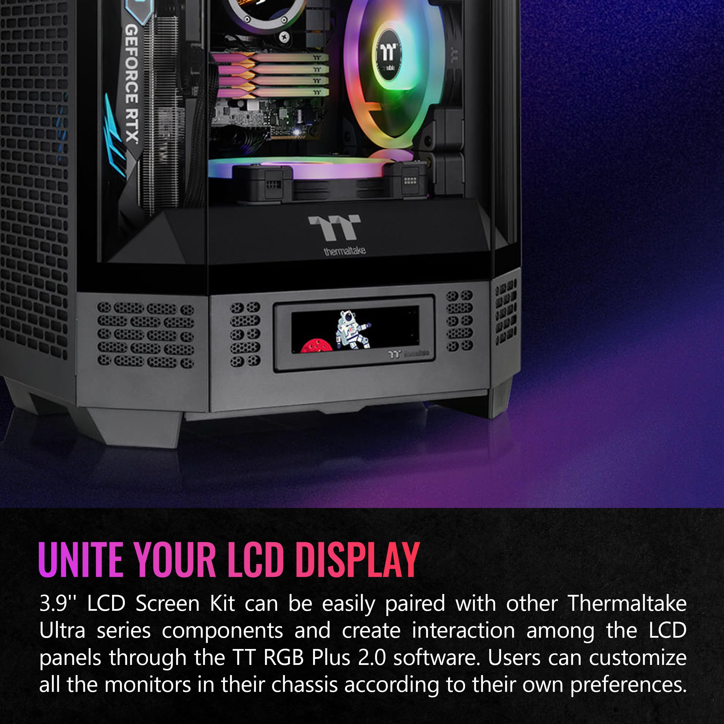 Foto 6 pulgar | Kit De Paneles Lcd Thermaltake Tower Serie 300/600 Con Pantalla Lcd De 3,9 Pulgadas - Venta Internacional.