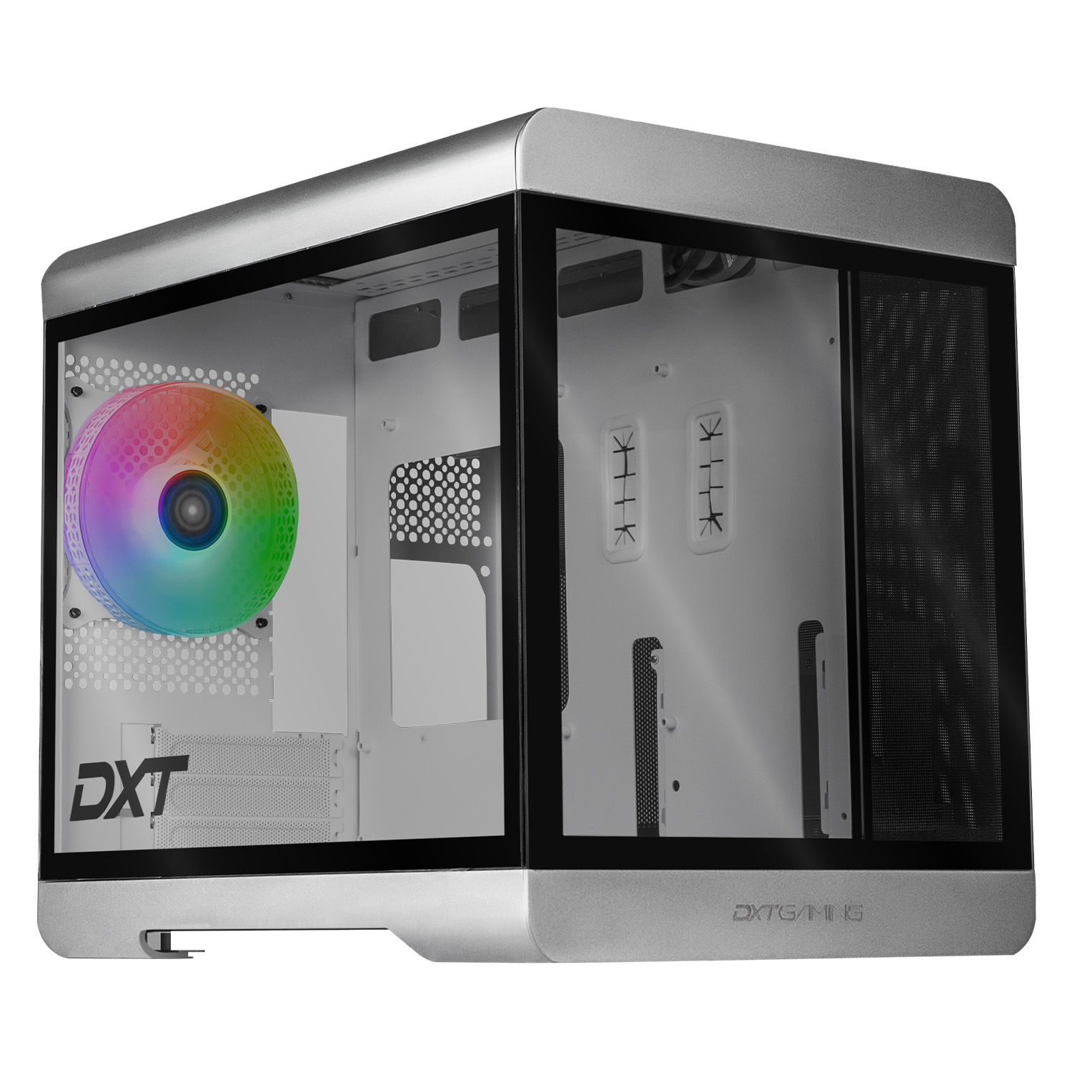 Foto 2 pulgar | Gabinete Gamer Dxt Gaming Titan T6 Micro Torre Micro Atx 1 Fan Usb-c Cristal Templado Argb Metalico