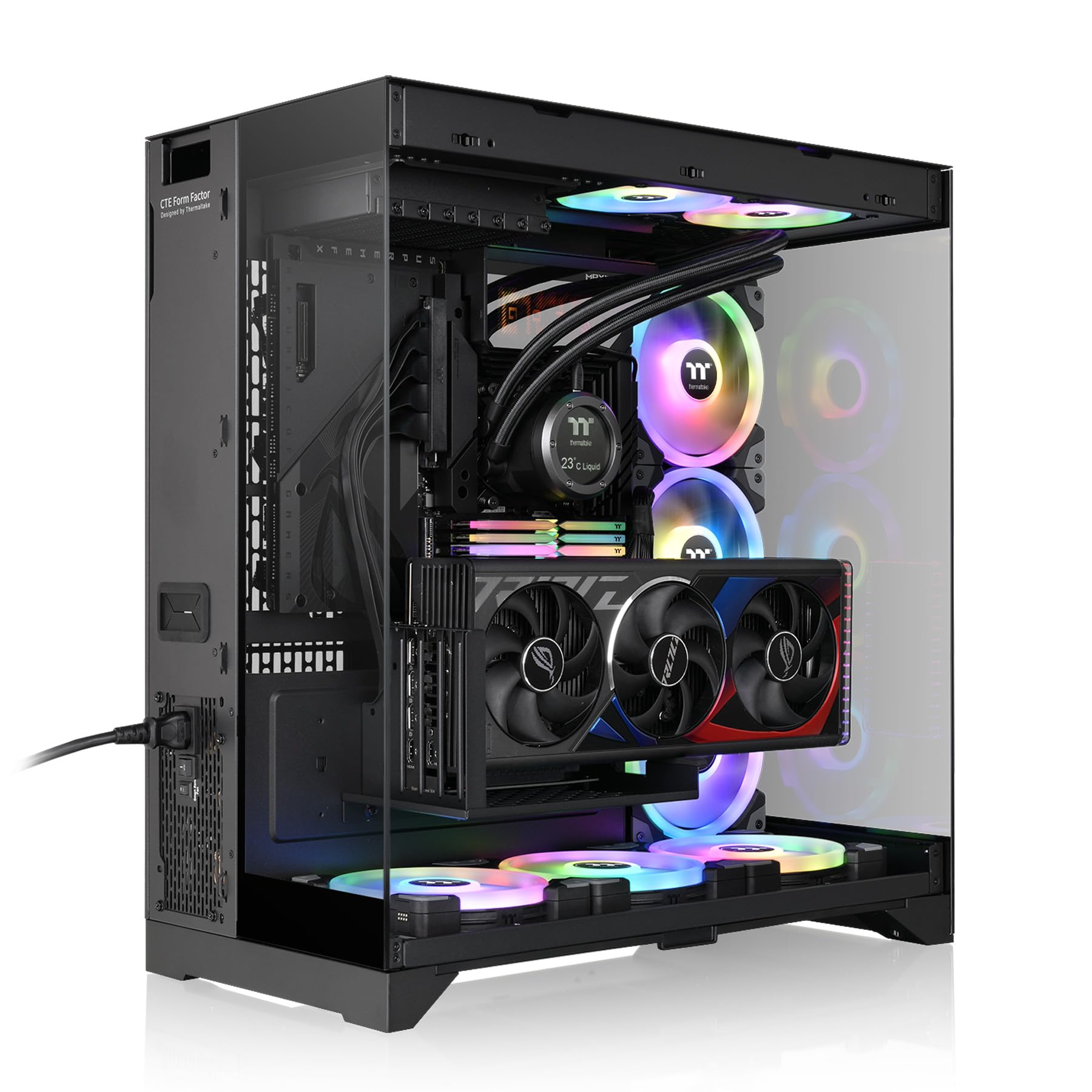 Foto 5 pulgar | Funda Thermaltake Cte E550 Tg Negra Mid Tower Atx - Venta Internacional.