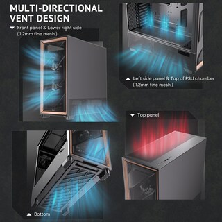 Foto 4 | Funda Para Pc Antec Flux Pro E-atx De Torre Completa Con 6 Ventiladores Pwm - Venta Internacional.