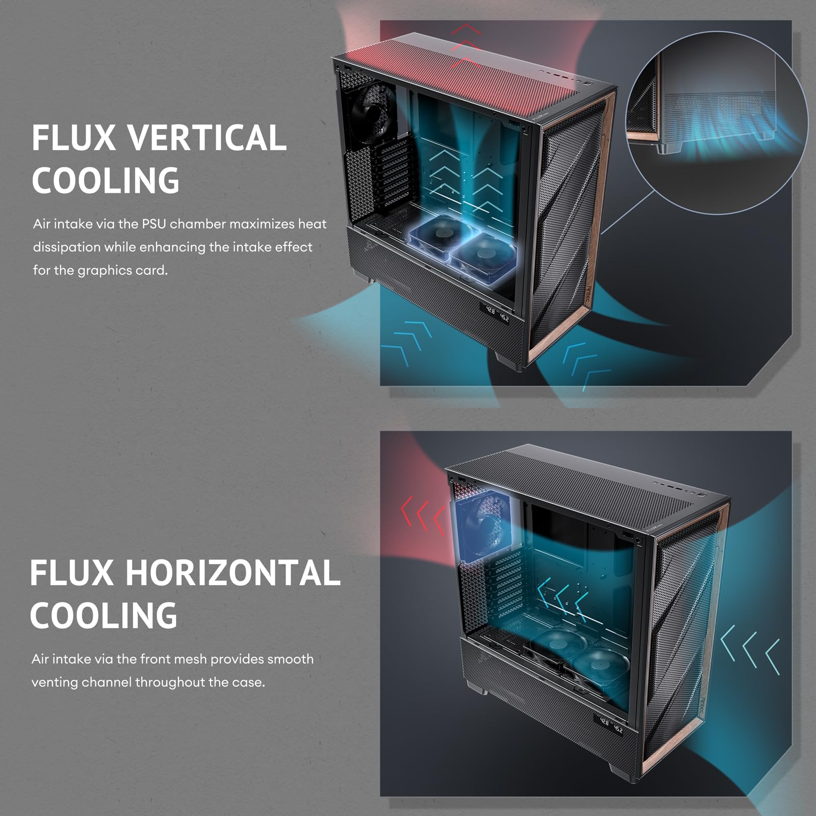 Foto 7 | Funda Para Pc Antec Flux Pro E-atx De Torre Completa Con 6 Ventiladores Pwm - Venta Internacional.