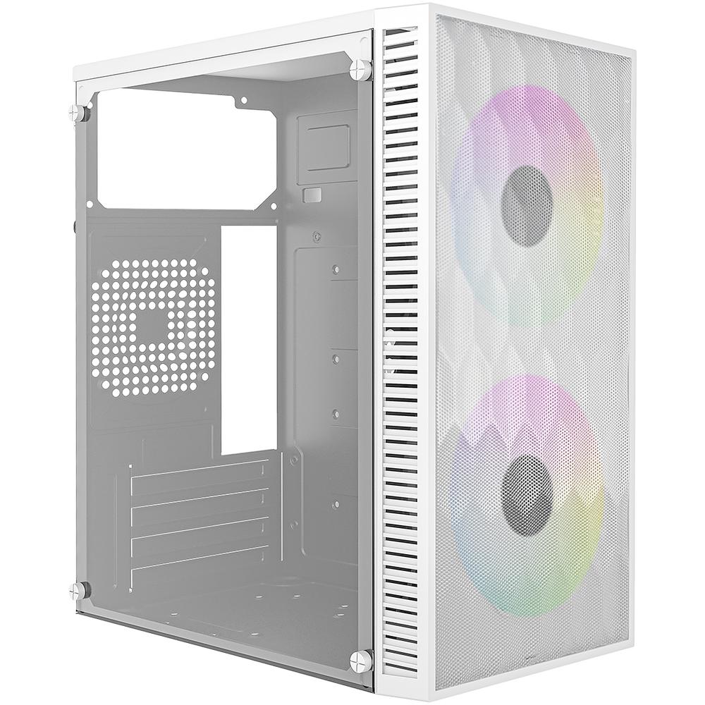 Foto 2 pulgar | Gabinete Acteck Fuji Gc470 Micro Atx Mini Torre Fuente 500w 2 Fan Frgb Acrilico Blanco Ac-939515