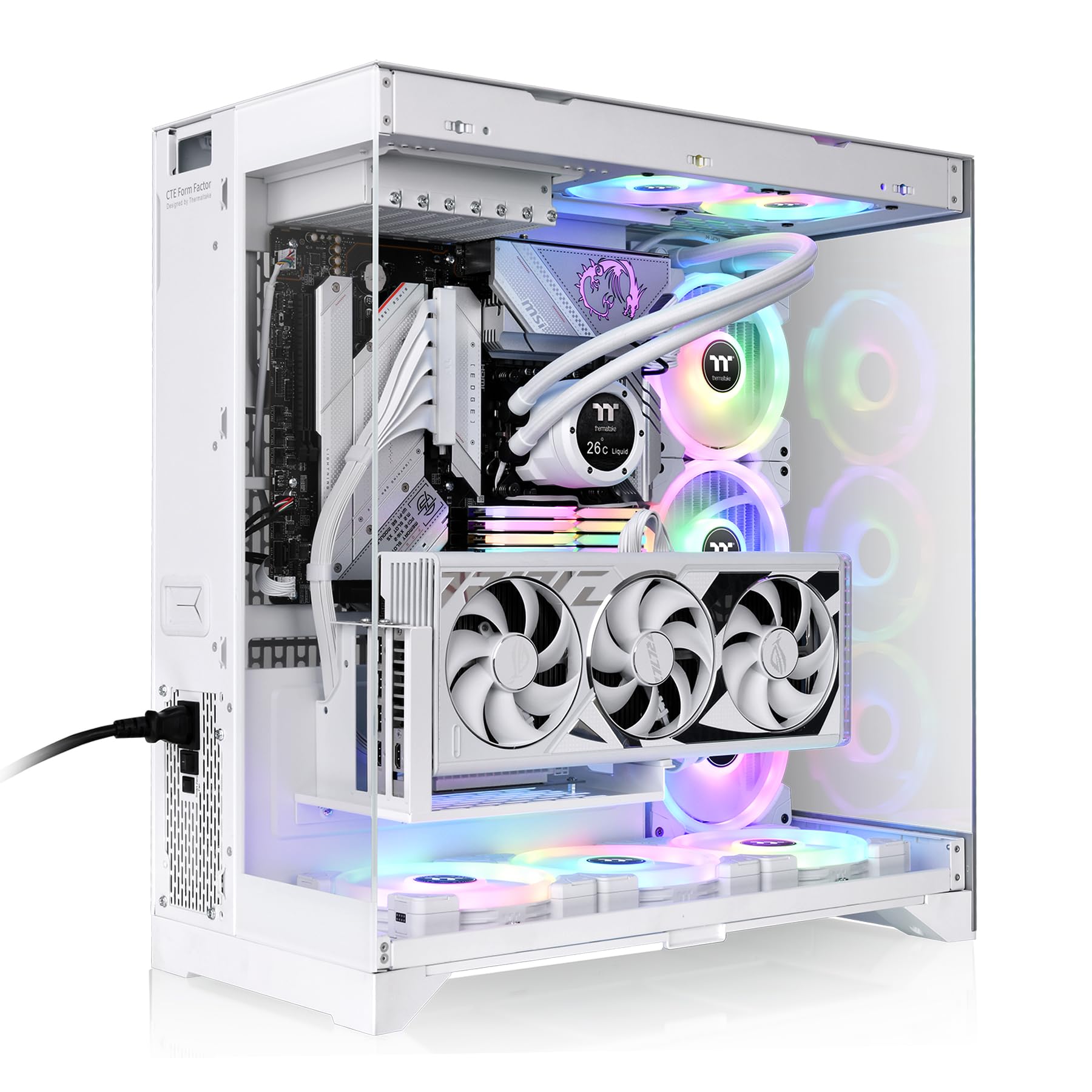 Foto 6 pulgar | Paneles De Vidrio Case Thermaltake Cte E550 Tg Snow Mid Tower Atx 3 - Venta Internacional.