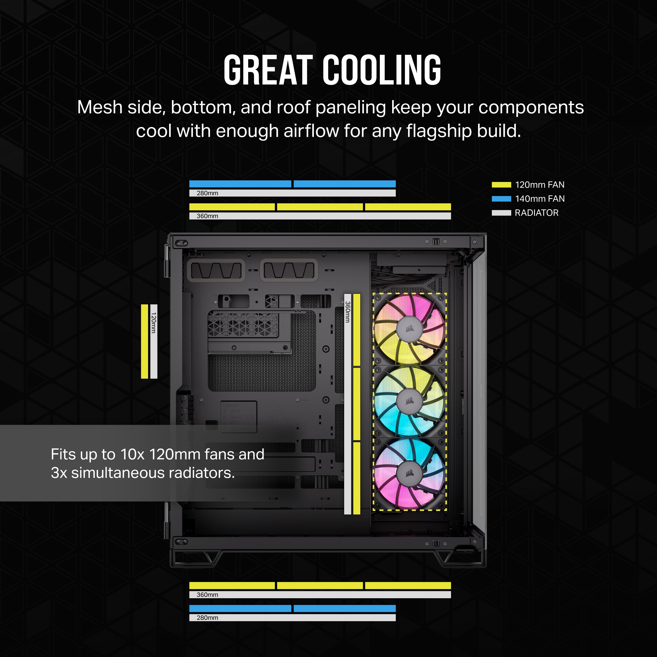 Foto 6 | Funda Para Pc Corsair Icue Link 6500x Rgb Mid-tower Atx Negra - Venta Internacional.