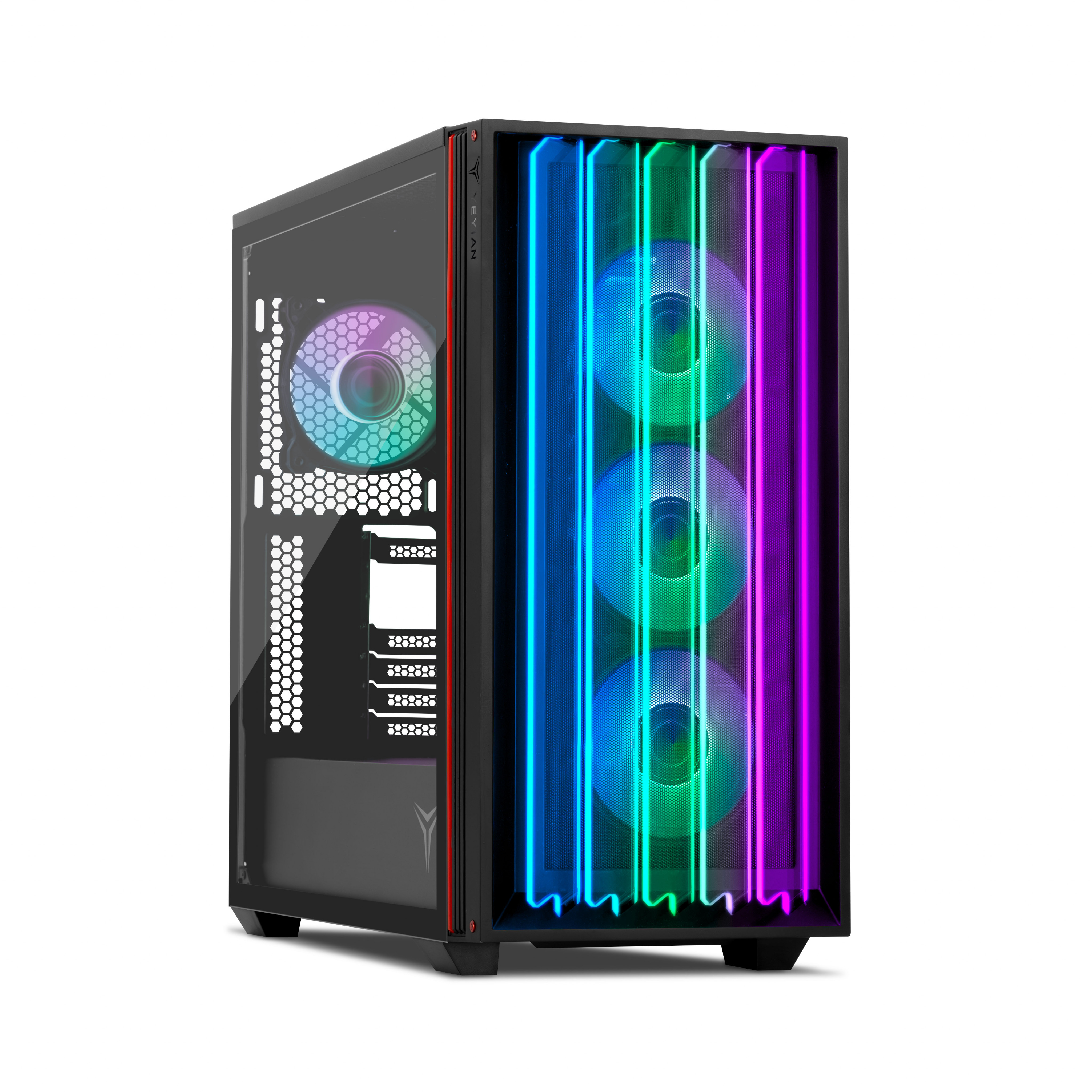 Foto 2 pulgar | Gabinete Gamer Yeyian Ycm-apmir-s1 Midi-tower, Atx/micro-atx/itx, Espacio Para Ssd,hdd Y Vga Hasta 390mm, Hasta 7