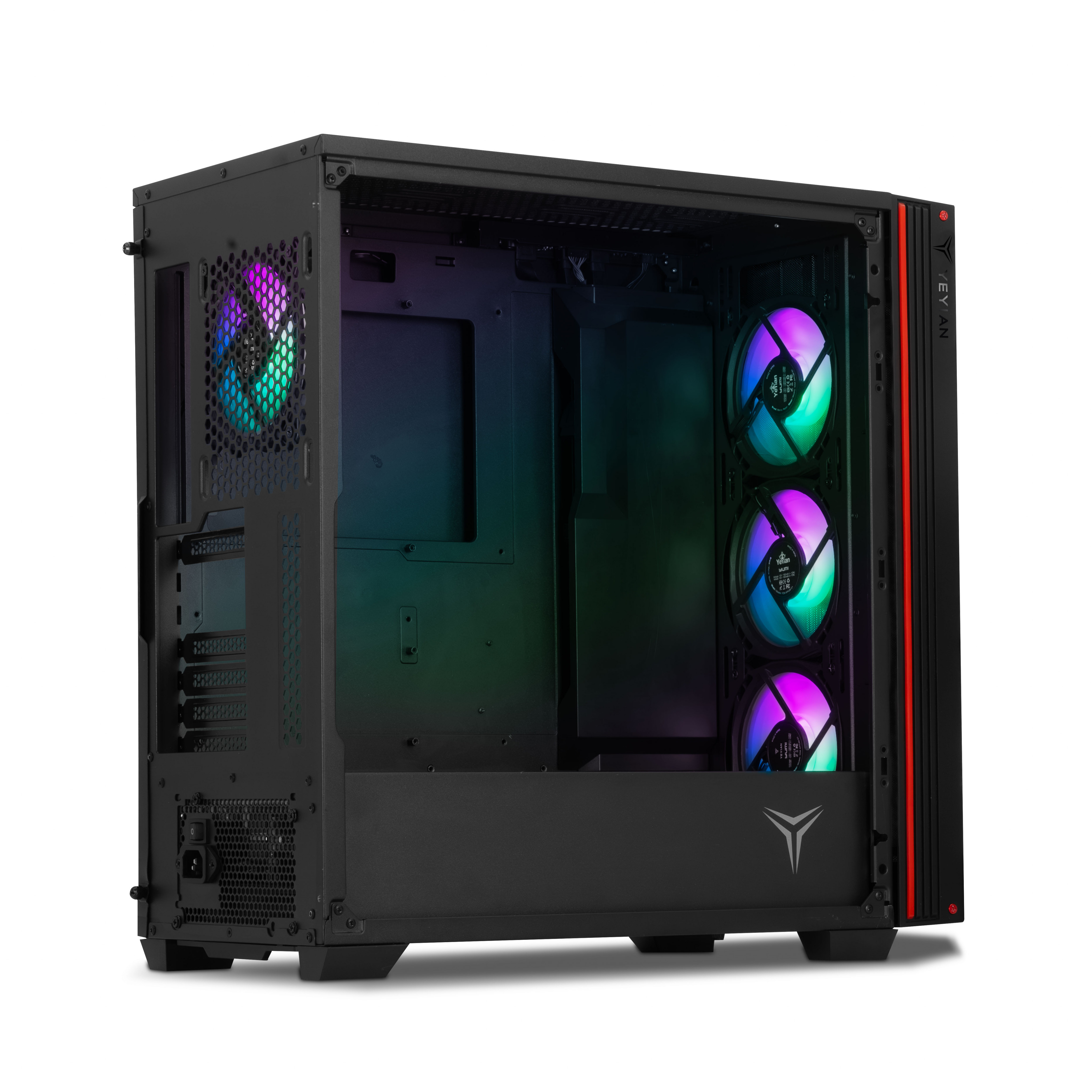 Foto 4 pulgar | Gabinete Gamer Yeyian Ycm-apmir-s1 Midi-tower, Atx/micro-atx/itx, Espacio Para Ssd,hdd Y Vga Hasta 390mm, Hasta 7