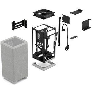Foto 5 | Carcasa Para Pc, Diseño Fractal, Color Gris Claro, Con Ventilador Superior De 180 Mm - Venta Internacional.