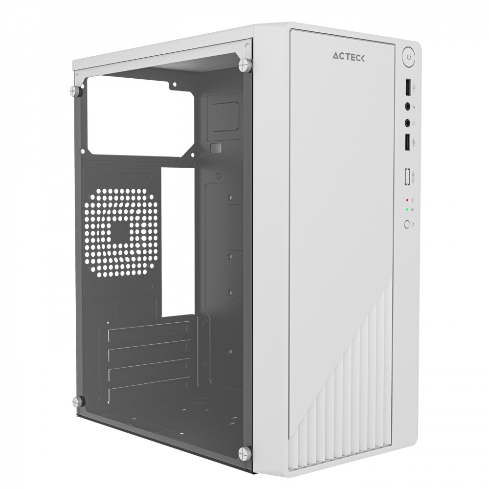 Gabinete Acteck Kioto Gc220 con Ventana Micro Tower Micro Atx/mini-itx Usb 2.0 Con Fuente 500 W Sin Ventiladores Inst