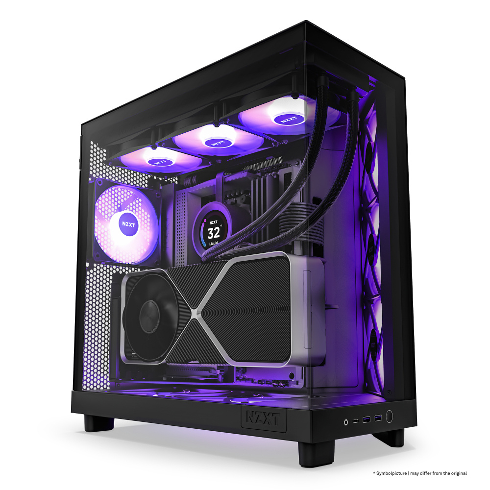 Foto 2 pulgar | Gabinete Nzxt H6 Flow Rgb Con Ventana Midi-tower Atx/micro-atx/mini-itx Usb 3.2 Sin Fuente 3 Ventiladores Rgb Instalados