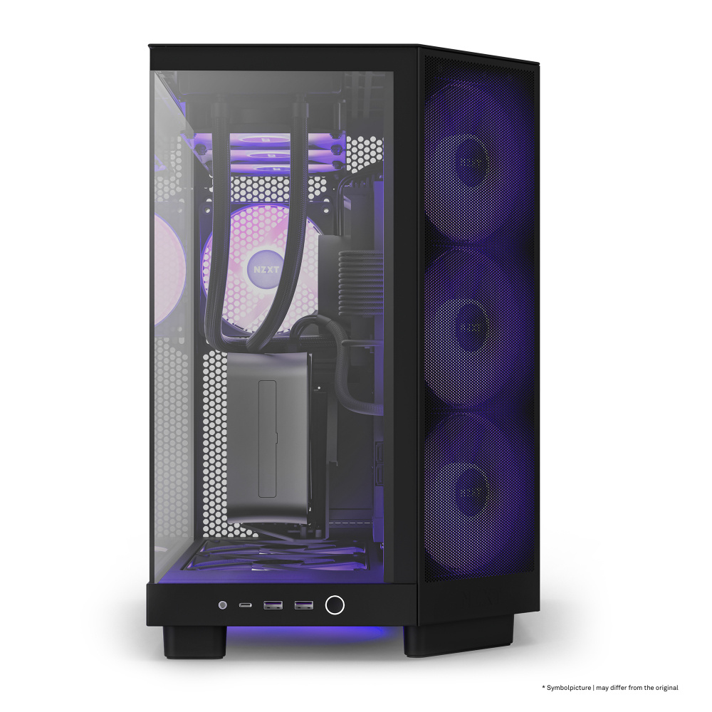 Foto 3 pulgar | Gabinete Nzxt H6 Flow Rgb Con Ventana Midi-tower Atx/micro-atx/mini-itx Usb 3.2 Sin Fuente 3 Ventiladores Rgb Instalados